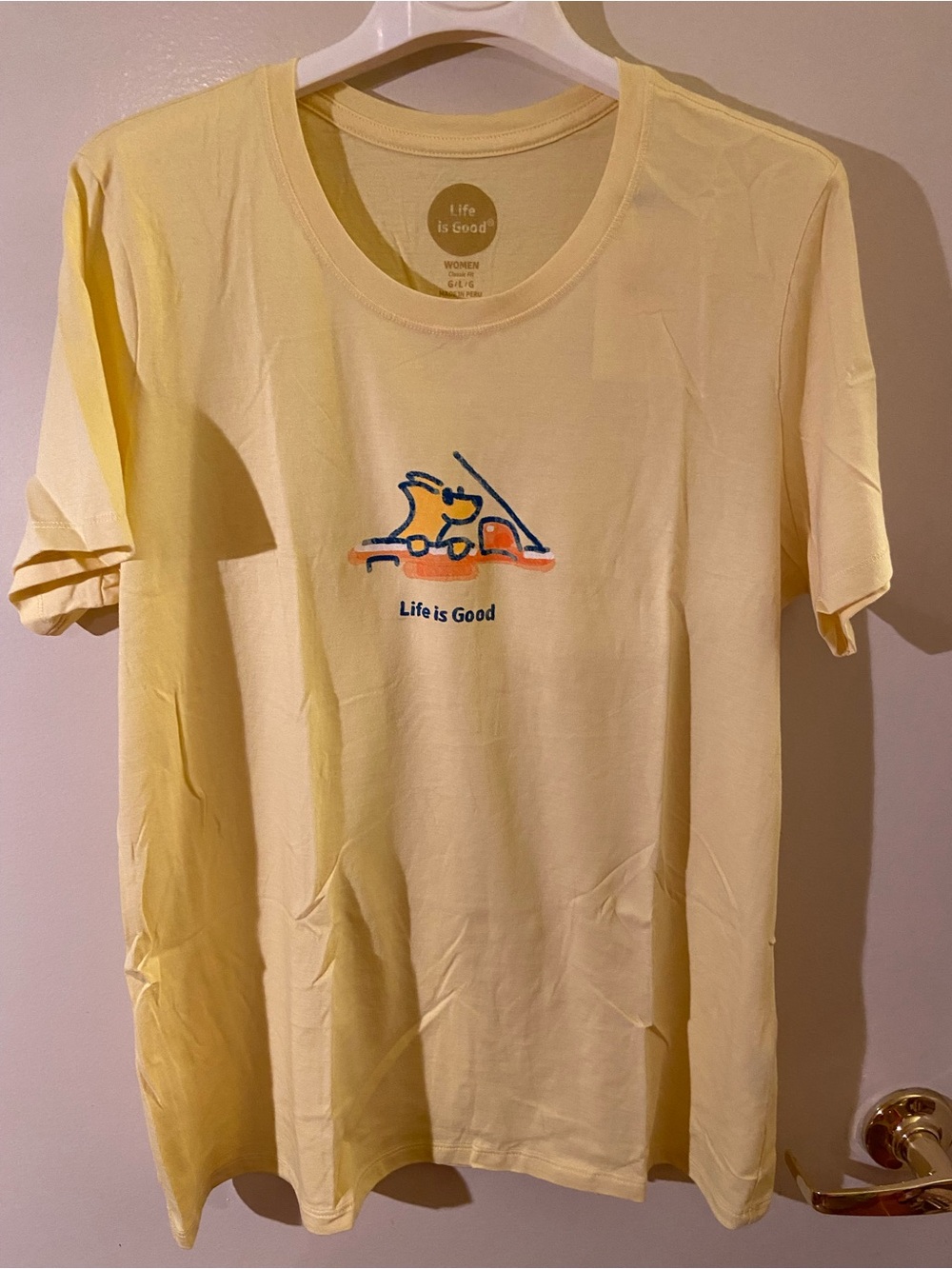 Life is Good Yellow Graphic Tee Rocket Convertible